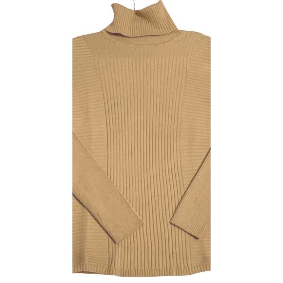 I.N.C. International Concepts Womens Ribbed Turtleneck Sweater Mocha Mousse XL - Picture 2 of 10